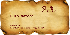 Puia Natasa névjegykártya